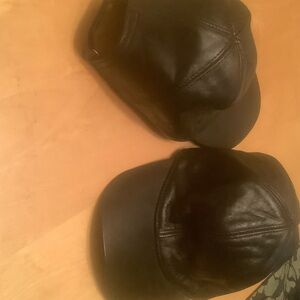 Black Leather Caps